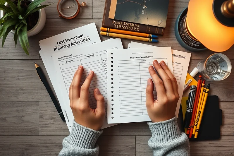 homeschool planning activities printable — Homeschool Planning Activities Printable (the finished result)