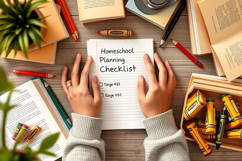 homeschool planning lesson checklist — Homeschool Planning Lesson Checklist (the finished result)